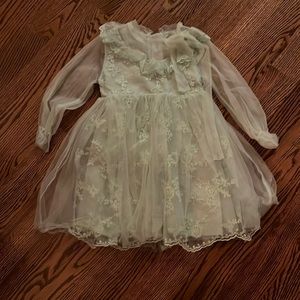 Mint green flower girl dress